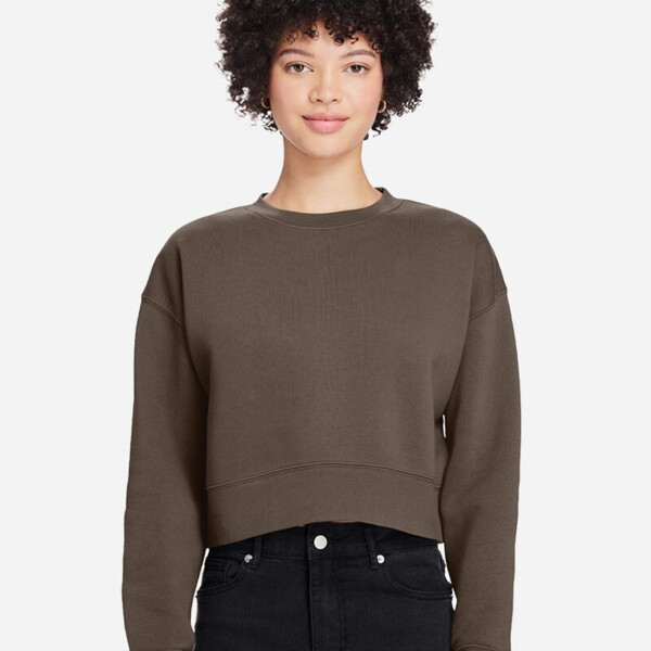Women's Relaxed Cropped Crewneck Sweatshirt Thumbnail