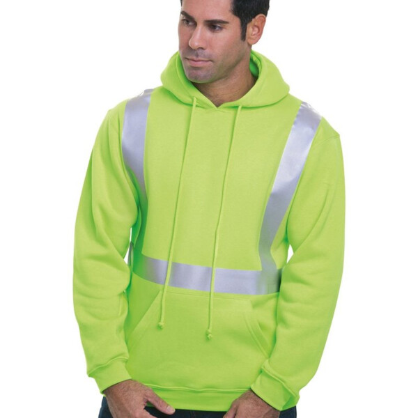 Unisex USA-Made Hi-Visibility Hooded Sweatshirt Thumbnail