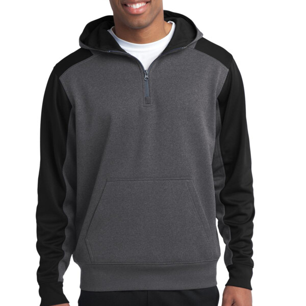 Adult Colorblock 1/4 Zip Sweatshirt Thumbnail