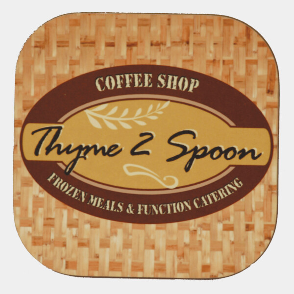 4" Square Hardboard Coaster 6 Piece Set Thumbnail