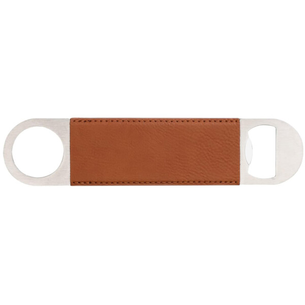 Stainless Steel Bottle Opener with Leatherette Handle Thumbnail